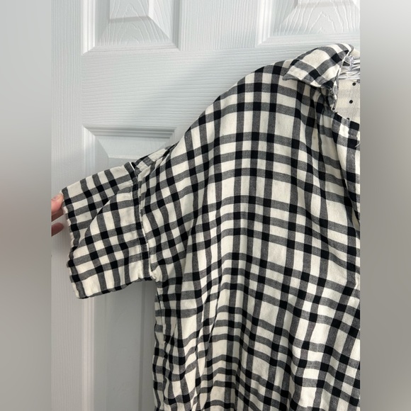 Madewell Courier Button Back Blouse Double Faced Plaid Womens Small - Picture 5 of 7